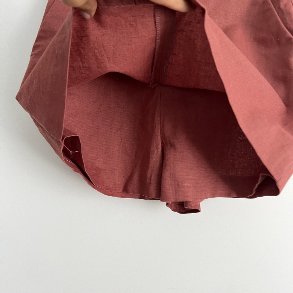 Zara High Rise Linen Blend Skort NWT - Picture 5 of 12